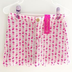 NWT! Lilly Pulitzer Colette Skort - Pink Topaz Fineapple